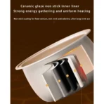 Smart Multi-function Rice Cooker, Home 2.5 Liter + 2.5 Liter 1-4 Person Double Air Bag Rice Cooker - Image 6