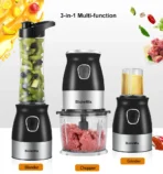 High Speed Multi Function 500W Food Processor Meat Grinder Portable Personal Mini Blender Mixer Juicer Dry Grinder 800ml Chopper - Image 3