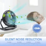 Desktop Strong Wind USB Silent Fans for Laptop Notebook PC Home Office Rotatable 4Blade Cooling Fan Summer Rottable USB Mini Fan - Image 3