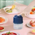 Food Chopper, Electric Mini Vegetable Chopper, USB Rechargeable Garlic Grinder, Portable Processor For Food Kitchen Blenders - Image 5