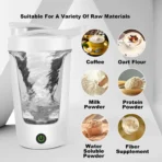 450ml Blenders Cup Electric Mixing Cup Portable Protein Powder Shaker Bottle Mixer For Travel Home Office Kitchen Tools - Image 5