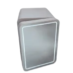 4L Fridge Newest Cool and Heat Adjust Desktop Mini Fridge Low Noise Pink Mini Fridge With HD Cosmetic Mirror - Image 3