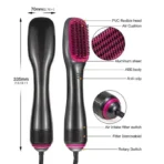 Hair Dryer Brush 3 In 1 Hot-Air Brushes 1200 W Powerful Ceramic Tourmaline Ionic Hair Straightener for All Hair Types electric - Image 7