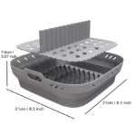 Air Fryer Silicone Tray Fried Chicken Baking Tool Oven Baking Tray with Divider Plate Reusable Liner  Airfryer Silicone Basket - Image 3