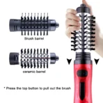 Hair dryer brush three in one hot air rotating brush, used for straightening and shaping curly hair, hair salon styling tool - Image 3