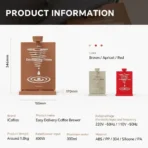 Detachable One Cup Automatic Pour Over Coffee Maker Portable Drip Coffee machine with Reusable Filter for Travel Home Tea Maker - Image 2