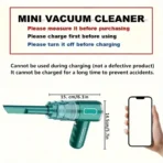 Small household vacuum cleaner, 5000Pa suction, handheld and portable design, suitable for cleaning cars, workshops, computers - Image 2