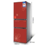 138L Mini Refrigerator Three Door Mini Household Refrigerator Silent Refrigeration Refrigerator - Image 12