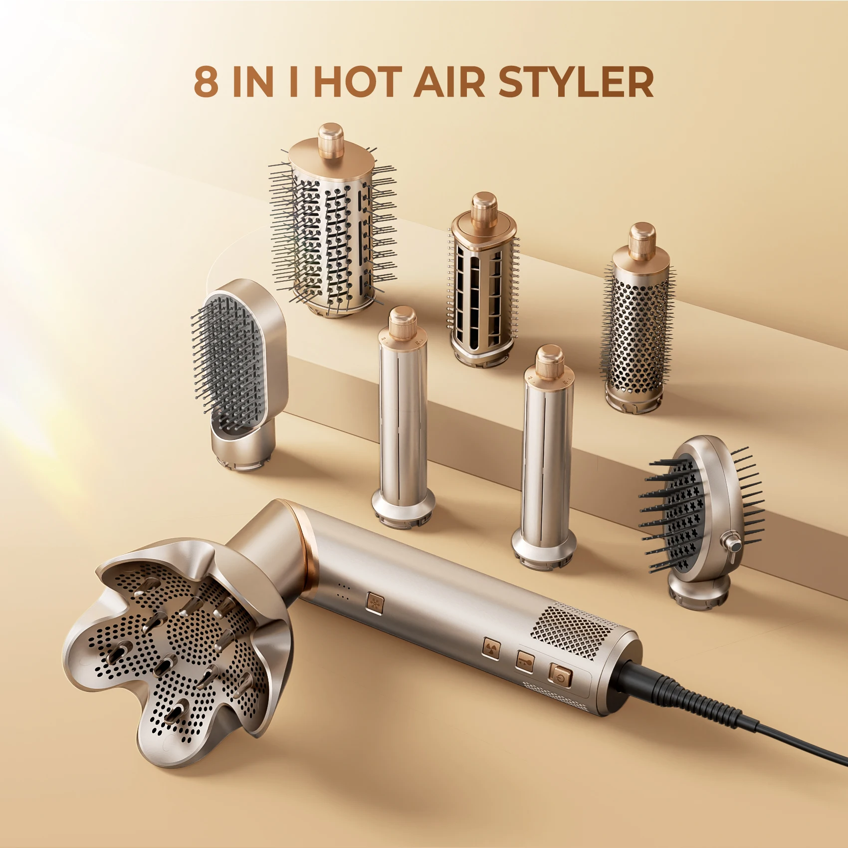 Se25e8368c2b84590bb65b40482650078p.webp Hair Dryer 8 in 1 Hair Styler Tools Complete Set Salon Brushless Motor 110000rpm Professional Blower Dryerr With Comb - Image 1