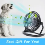 Desktop Strong Wind USB Silent Fans for Laptop Notebook PC Home Office Rotatable 4Blade Cooling Fan Summer Rottable USB Mini Fan - Image 4