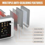 Stainless Steel Toaster, Touch Screen, 2-Slice Automatic Home Bread Toaster, 6 Browning Levels for Breakfast Machine - Image 5