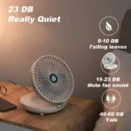 Wall-Mounted Desktop Fan Type-C Charging Portable Table Fans 3 Speeds Silent Brushless Motor Foldable Air Cooler for Home Office - Image 2
