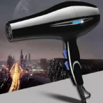 Dryer 2200W With Diffuser Black Dryer 2200W Powerful Hair Dryer With Dryer Attachments Styling Nozzles Pointed Tail Comb Flat - Image 3