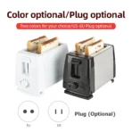 Toaster 2 Slice Wide Slot with 6 Preset Temperature and Timing Small Stainless Steel Bread Toaster with Manual Stop - Image 2