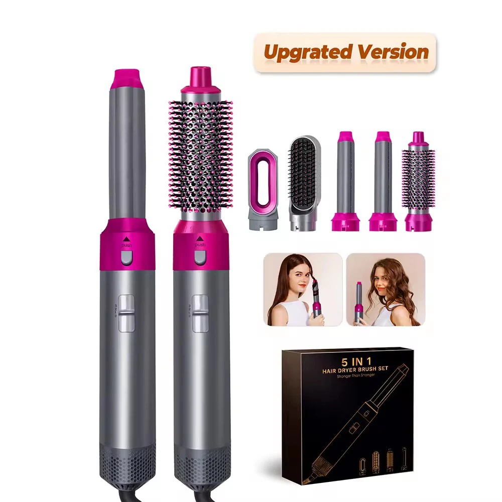 Se7abaf42a7b04c8fb2a400bc240876467.webp Hair Dryer 5-In-1 Electric Hair Comb Negative Ion Straight Curler Brush Blow Dryer Air Comb Removable Brush Kit Tool - Image 1
