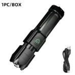 Powerful LED Flashlight 100000 Lumen Tactical Flashlights Rechargeable USB 18650 Waterproof Zoom Fishing Hunting LED Flashlight - Image 7