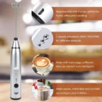 Portable Electric Milk Frothers Handheld Blender USB Mini Coffee Maker Whisk Mixer Cappuccino Cream Egg Beater Food Blender - Image 4