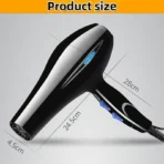 Hair dryer 2200W Professional and powerful hair dryer Quick heating Heat regulation Ion air dryer with air temperature care - Image 6