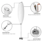 1PC Hand Blender Electric Egg Beater Milk Frother Wireless Mini Drink Mixer Foamer Household Kitchen Stirring Tools - Image 5