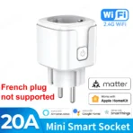 Matter WiFi Smart 16A/20A Plug EU Smart Socket Power Outlet Home Appliance for HomeKit SmartThings Works with Siri Alexa - Image 8