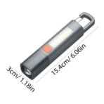 Strong Lighting ABS Flashlamp USB Charging Portable Outdoor EDC Torch Camping Hanging Flashlights Telescopic Focus COB Side Lamp - Image 5