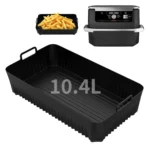 10.4L/5.2L Air Fryer Liners Silicone Reusable Heat Resistance Multifunction Tray for Ninja Af500 Other 9L/9.5L Double Air Fryers - Image 7