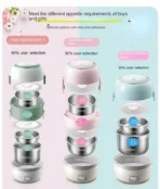 220V Electric Portable Rice Cooker Automatic Home Electric Lunch Heating Box Steaming Cooking Pot Multi Cooker - Image 5